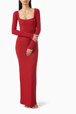 Skims Soft Lounge Dress - Red