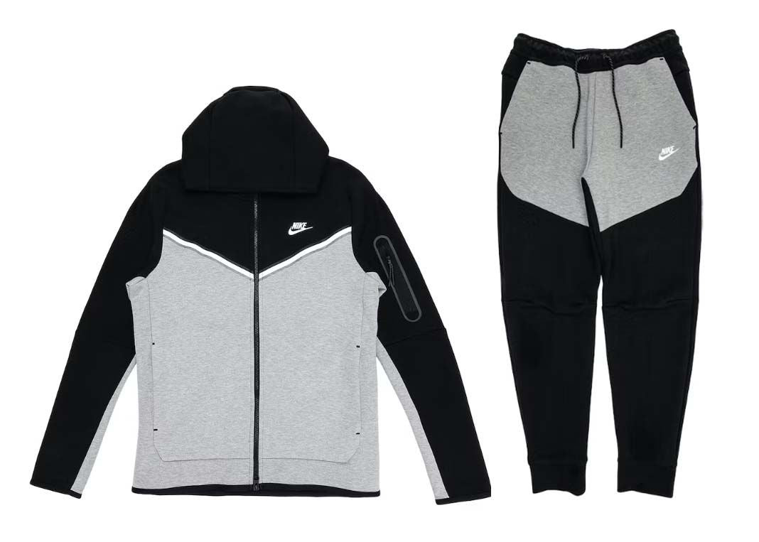Nike Tech Fleece Tracksuit “Grey/Black”